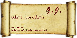 Gál Jordán névjegykártya